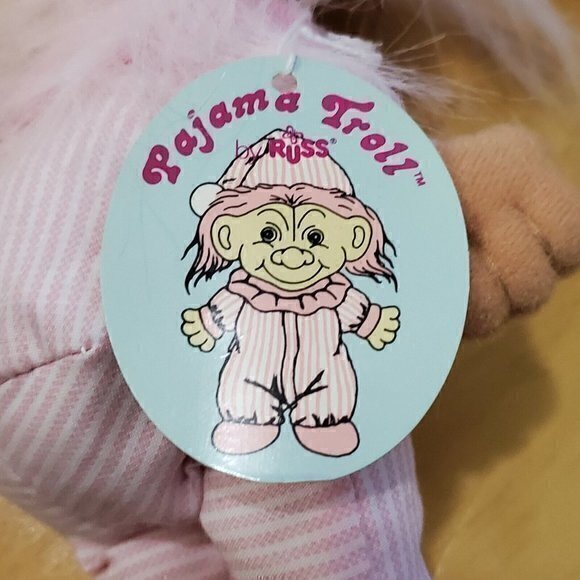 PAJAMA TROLL by Russ Doll Plush in Pink tag attached item No‎ 2332 Vintage 5" - Picture 4 of 4